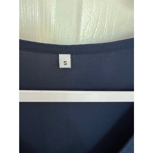 Holzkary Blue Long Sleeve Ruffle Dress size small NEW - Picture 4 of 7